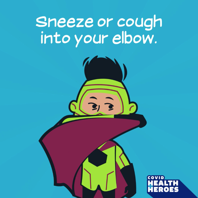 resource link cough and sneeze into elbow